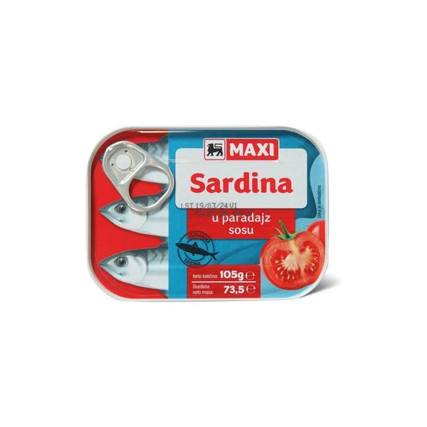 Sardina u paradajz sosu Maxi 105g