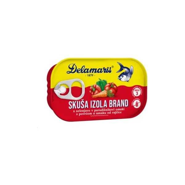 Delamaris skuša sa povrćem izola 125g