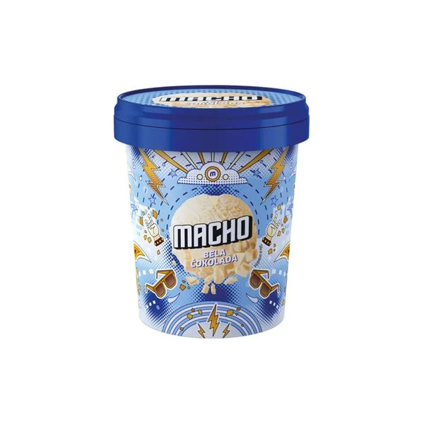 Sladoled macho čaša bela čokolada 370 ml frikom
