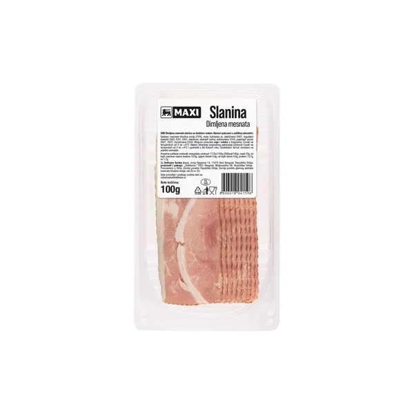 Slanina mesnata u zast.atm.Maxi 100g