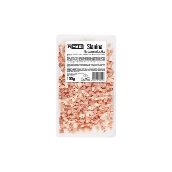 Slanina na kockice/zast.atm.Maxi 100g