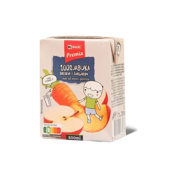 Sok jabuka/sarg./bresk.100% Premia 0.2l