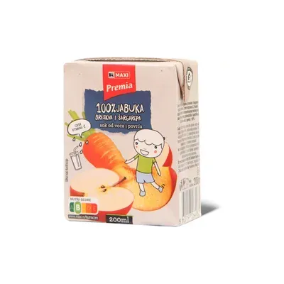 Sok jabuka/sarg./bresk.100% Premia 0.2l
