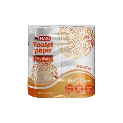 Toalet papir peach Maxi 3sl 4/1