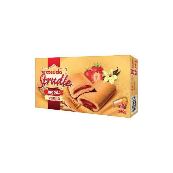 Strudla jagoda vanila 240gr Medela