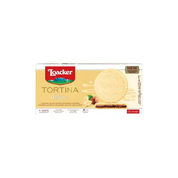 Vafl tortina bela 126g loacker