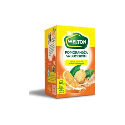 Čaj aromatizovani voćni pomorandža sa đumbirom 40g Welton