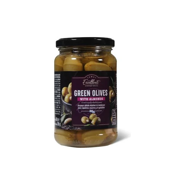 Zelene masline sa bademom Excellent 355g